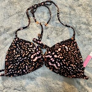 Pink & black -L - VS bikini top